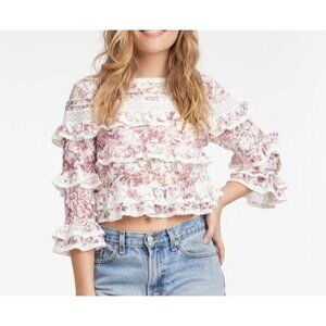 Shabby Chic Beatrix Ruffle Crop Top NEW